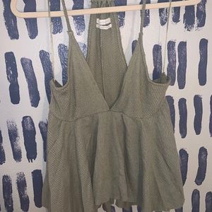 Urban Outfitters - Olive Racerback Tank